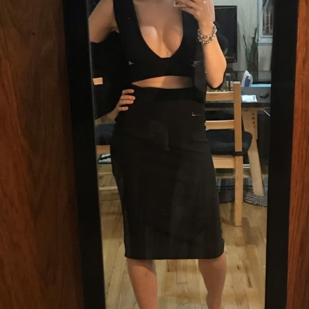 Solace London, white cutout dress